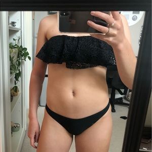 Black bandeau bikini top